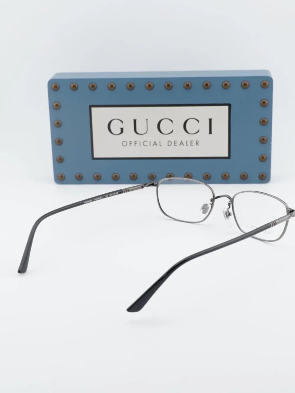 Gucci GG0612OJ 001 Rectangle Eyeglasses 52mm - Ruthenium / Black